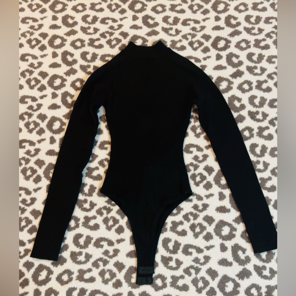 Fashion Nova Black Long Sleeve Bodysuit
